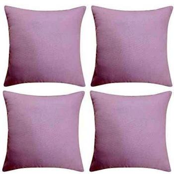 Federe per Divano/Letto 40x40 cm, Lino Finto Rosa Chiaro – Confezione 4 pezzi