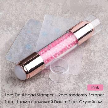 Plantilla de Uñas con Estampador y Raspador