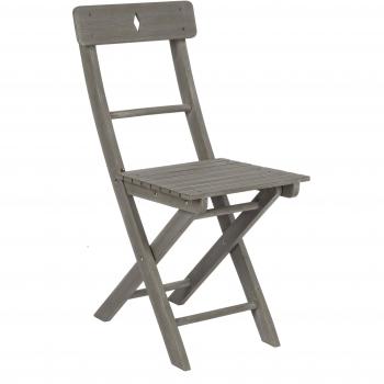 Sedia Grigia Pieghevole Balcony di Bizzotto – 38×54×82