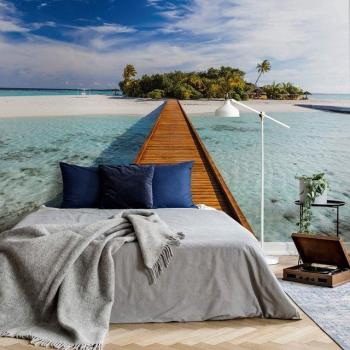 Peinture murale plage tropicale & île exotique