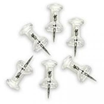 Bi-Office Push Pins Transparent (Pack 200)