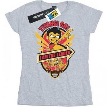 DC Comics Vrouwen Teen Titans Go I Am The Leader T-shirt L Grijs