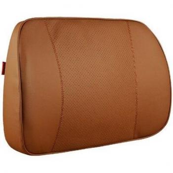 Black Leather Memory Foam Lumbar Pillow for Car