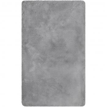 Tapis de bain tufté doux gris 150x80