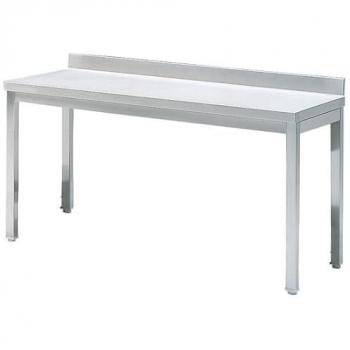 Bureau inox avec dosseret 1100×600 mm – Ligne Virtus