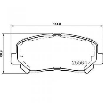 Vorderachse Bremsbelagsatz Brembo P 37 019
