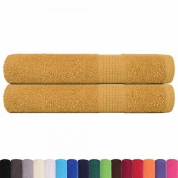 Set de serviettes de sauna dorées 2 pcs 80x200 cm 360 g/m² 100% coton