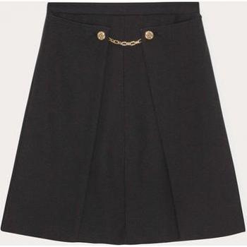 Ganni Short Black Skirt with Luxurious Pleats