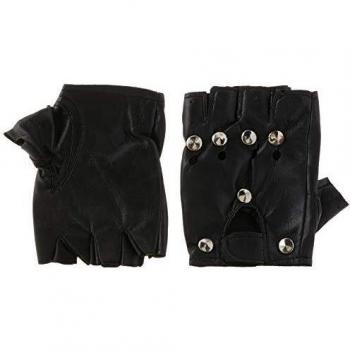 Unisex Punk Nietenhandschuhe, One Size, Schwarz