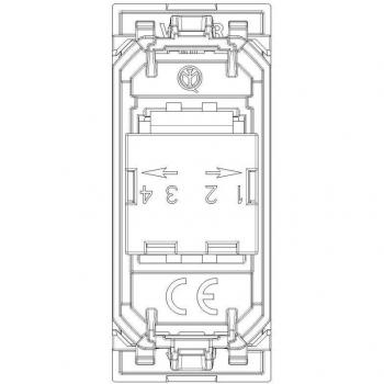 Prise RJ11 Line 1, Module 6, 4 contacts, 4 positions (chanvre) – 30320.C – Vimar