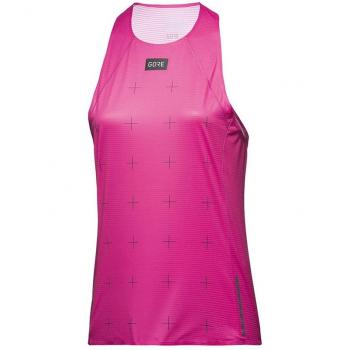 Camiseta rosa brillante sin mangas Gore Wear para mujer