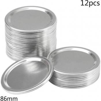 Tapas divididas con fugas para tarros de boca ancha