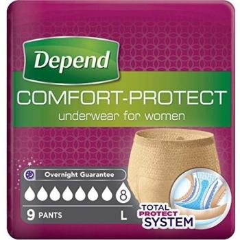Depend Comfort Protect Incontinence Pants for Women -Large