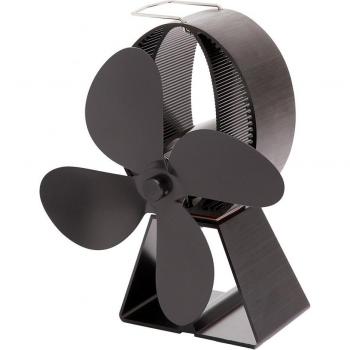 Efficient Heat Distribution Fireplace Fan with 4 Blades
