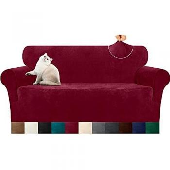 Copridivano elastico rosso vinaccia Luxurlife 4 posti