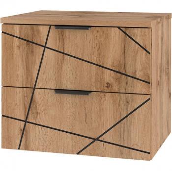 Bajo lavabo de cocina 60 cm, encimera estratificada de color tierra