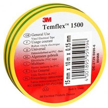 3M TGG1525 Temflex 1500 Elektro-Isolierband, 15 mm x 25 m