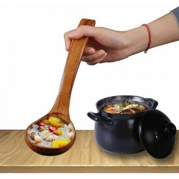Wooden Soup Spoon with Long Handle 26cm