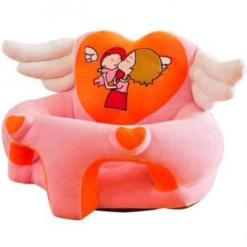Baby Learn‑to‑Sit Velvet Seat Cushion with Cartoon Wings
