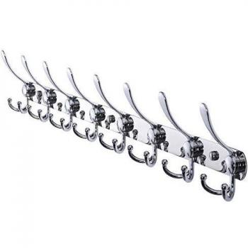 Dseap 8-Hook Wall-Mounted Coat and Towel Rack