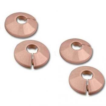 Collier de tuyau de radiateur rose en PVC blanc 22mm x 2
