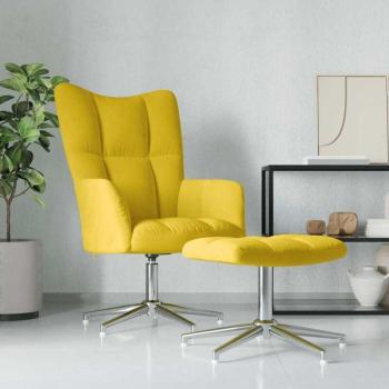 Poltrona Eleganza Vellutata Giallo Senape