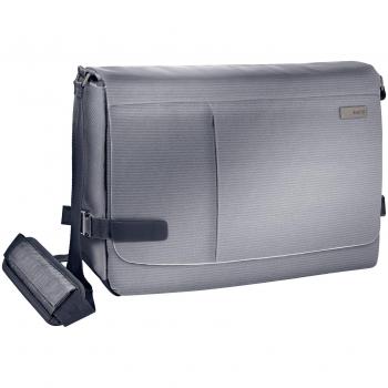 Leitz Business Messenger für 15,6‑Zoll Laptop – Smart Traveller, Metall/Polyester/Leder