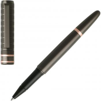 Hugo Boss Füller Tintenroller, Level Structure, Farbe: Dark Chrome (HST8455D)