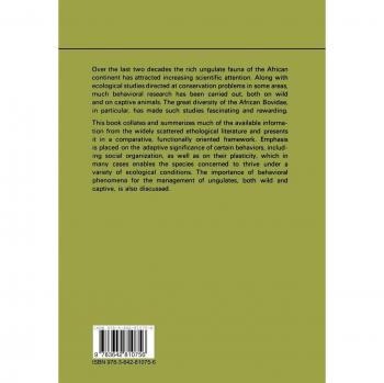 African Ungulates: A Comparative Review of Their Ethology and Behavioral Ecology