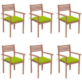 VidaXL Teak Stackable Garden Cushion Chairs