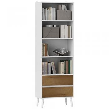 Estantería melamina Homcom 60×30×179 cm con 6 niveles y 2 compartimentos de almacenamiento