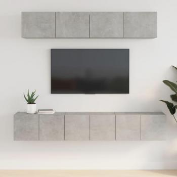 Conjunto de Muebles para Televisor VidaXL Contrachapado Blanco