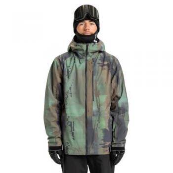 Quiksilver „Muldrow 20K“ – Herren-Snowjacke mit Kapuze, grün, 20K‑Wärme