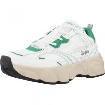 Cld Run Green & White Sneaker Low di Buffalo