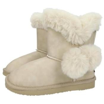 Botas-botines B&W para niña, estilo australiano beige
