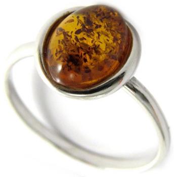 Amber Silver Ring 'Inspiration' Size 52