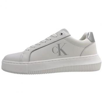 Sneaker Platform in Pelle Calvin Klein Jeans Donna Bianco 36