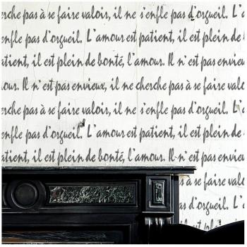 Large French Script Love Wall Mold