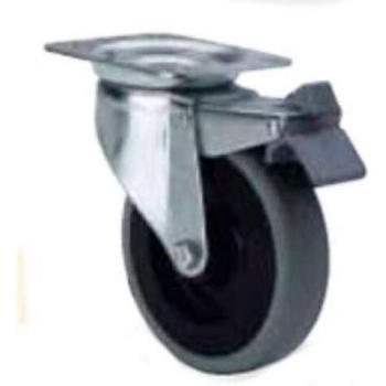 Rueda Giratoria de Poliamida Alex 125mm con Freno