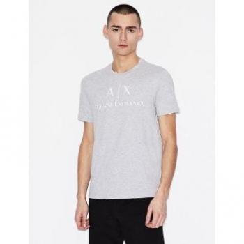 ARMANI EXCHANGE Herren T-Shirt, 1er Pack, grau, 100% Baumwolle