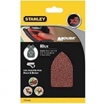 Mouse Sanding Sheets with Quick Fit Attachment, Stanley, 80 Grit, Single Package