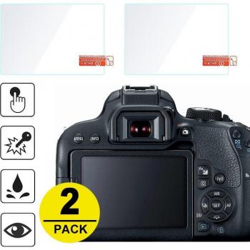 Verre trempé protecteur d'écran Canon 77D x2