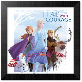 Tableau décoratif Disney La Reine des Neiges Plomb avec courage 30 x 30 cm