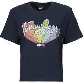 T-shirt Tommy Jeans TJW BXY RAINBOW FLAG TEE Marine femmes