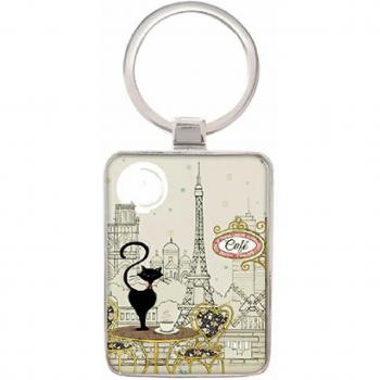 Llavero Café Rectángulo H025 París Kiub Bug Art
