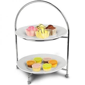 Utopia 2‑Layer Plate Display with Chrome Finish