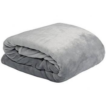 Plaid Confort Stof 130 x 160 cm Gris Perle