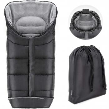 Thermo-Fußsack für Kinderwagen Zamboo in Schwarz mit Tasche