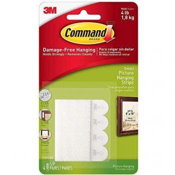M Command Picture Hanging Strips Small Pack of 4 17202 3M83027