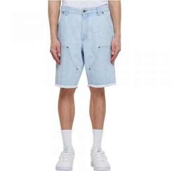Urban Classics Men's Light Blue Denim Knee Shorts